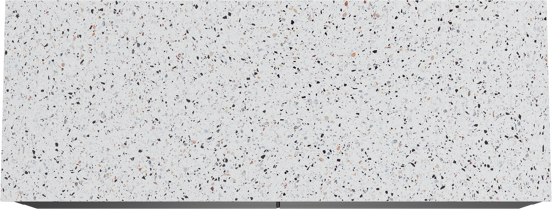 Balmani Mitra meuble salle de bains suspendu 150 x 55 cm noir mat avec Stretto tablette simple ou double en blanc/noir mat terrazzo