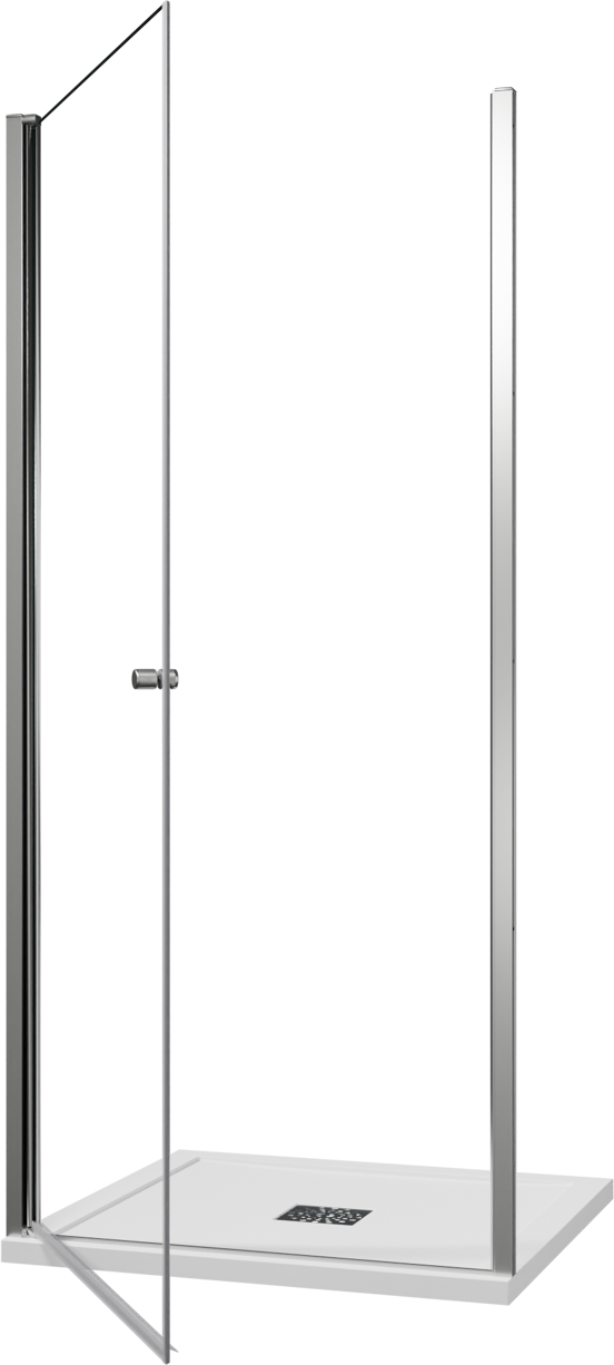 Luca Varess Kuresa douche draaideur 95 x 200 cm helder glas glanzend chroom profiel