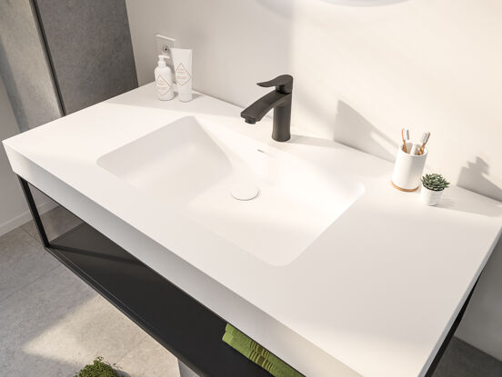 Storke Mata High vasque simple Solid Surface mat 106 x 52 cm