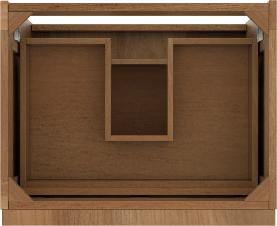 Balmani Forma zwevende wastafelonderkast 67,5 x 55 cm teak 2 lades