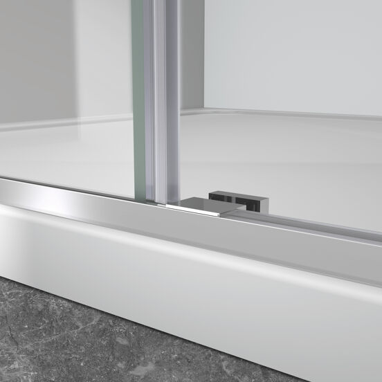 Luca Varess Senses douche schuifdeur 120 x 200 cm helder glas glanzend chroom profiel