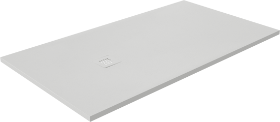Luca Varess Classy duschwanne 160 x 90 cm marmorkomposit  weiß matt rockstruktur