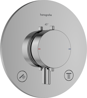 Hansgrohe Ecostat Comfort S Thermostat-Duscharmatur: Unterputz, für 2 Verbraucher, Chrom glänzend