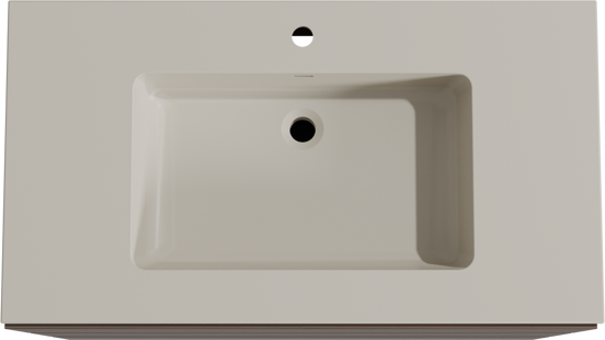 Storke Edge staand badkamermeubel 95 x 52 cm notelaar met Diva enkele wastafel in top solid zijdegrijs