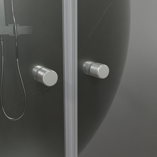 Luca Varess Kuresa douche pendeldeur 80 x 200 cm helder glas glans chroom profiel