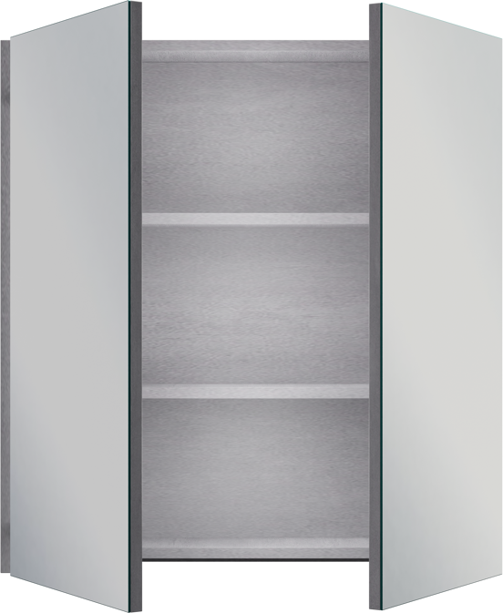 Linie Montro Spiegelschrank Bad: 70 x 75 cm, Beton grau