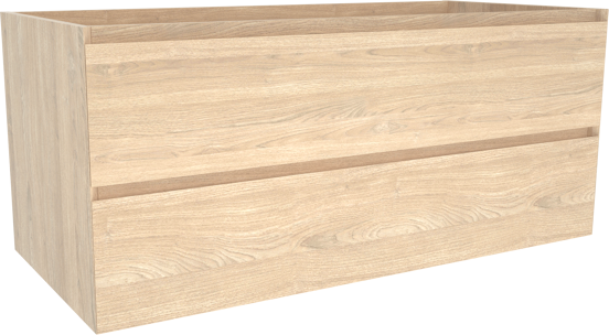 Balmani Mitra meuble sous-vasque suspendu 120 x 55 cm plaqué chêne naturel 2 tiroirs