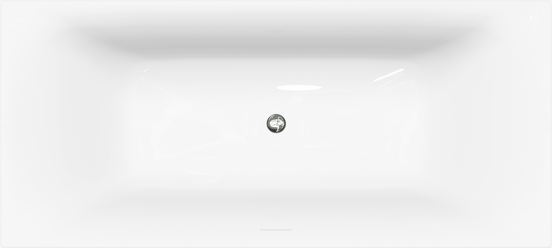 Luca Varess Saturnia baignoire îlot rectangulaire 170 x 75 cm acrylique blanc mat
