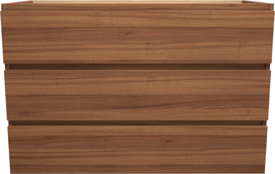 Balmani Lucida staande wastafelonderkast 120 x 55 cm notenhout 3 lades