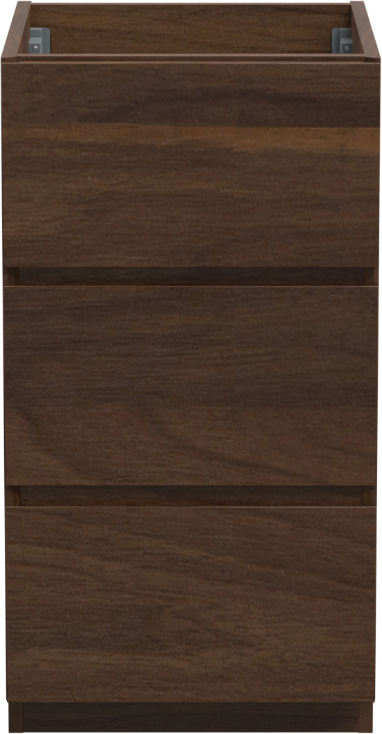 Storke Edge meuble sous-vasque a poser 45 x 52 cm noyer 3 tiroirs