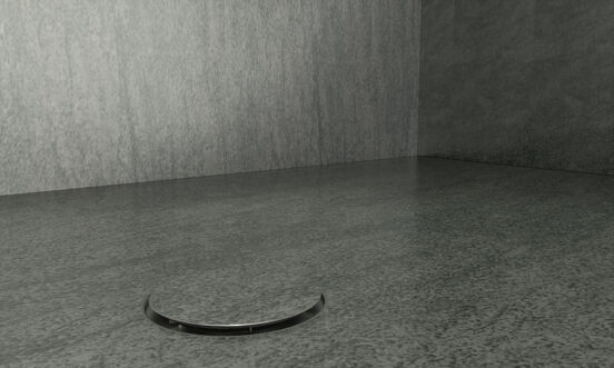 Balmani Studio Duschwanne: 120 x 90 cm, Keramik, Basalt Black