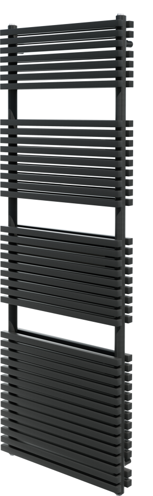 Vipera Vesuvio sèche-serviettes doublé 60 x 180 cm chauffage central noir mat raccordement latéral et central 2.500W