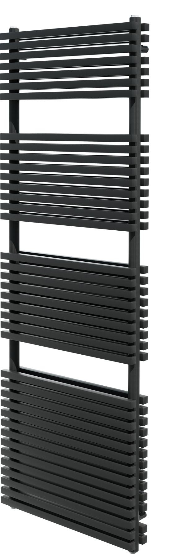 Vipera Vesuvio dubbele handdoekradiator 60 x 180 cm centrale verwarming mat zwart zij- en middenaansluiting 2.500W
