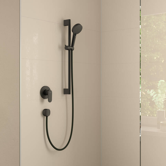 Hansgrohe FixFit S doucheslangaansluiting 1/2" mat zwart