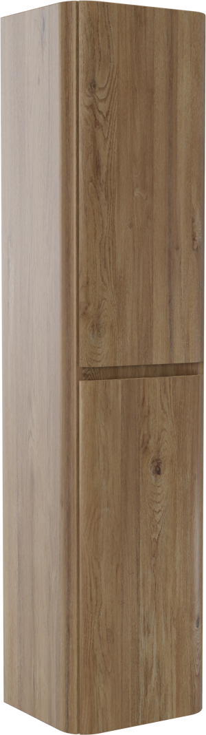 Storke Soft zwevende badkamerkast 40 x 35 x 170 cm ruwe eik