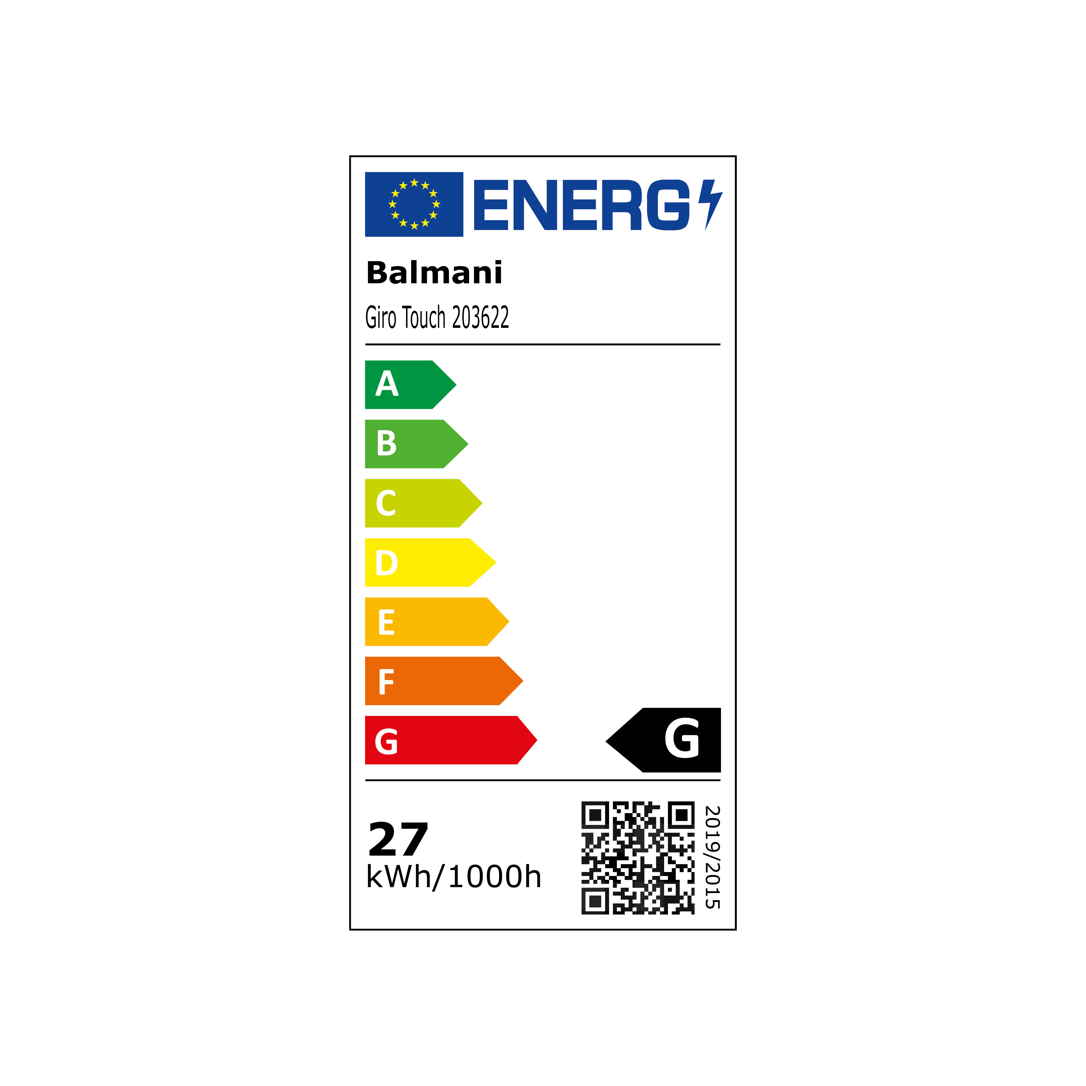 Balmani Giro Touch rond badkamerspiegel Ø 90 cm met spiegelverlichting en -verwarming