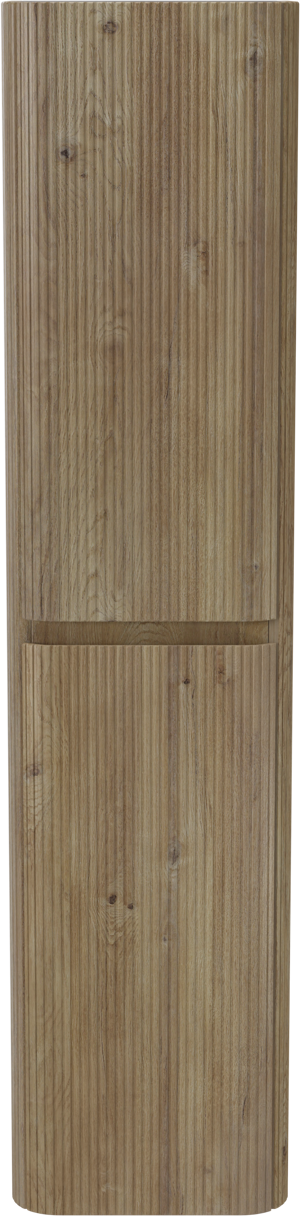 Storke Soft hängender Hochschrank Eiche rau 40 x 35 x 170 cm, Vert. Sym. Rippe