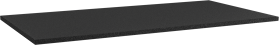 Storke Panton Einzelwaschtischplatte, mattschwarze pulverbeschichtete mdf, 105 x 52 cm