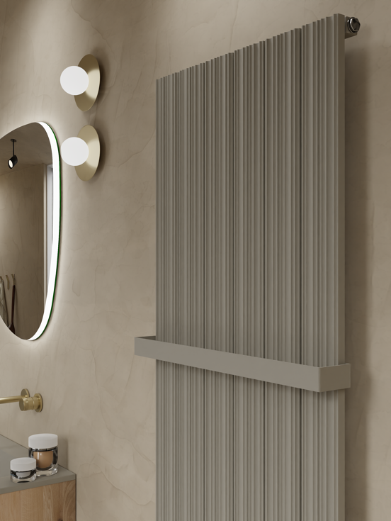 Vipera Mares enkele handdoekradiator 56,5 x 180 cm centrale verwarming zijdegrijs zij- en middenaansluiting 1539W