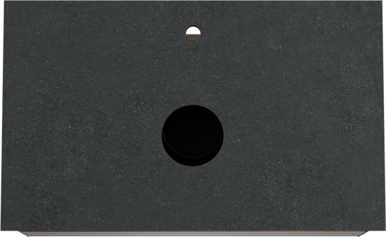 Balmani Mitra meuble salle de bains suspendu 90 x 55 cm noyer américain avec Facetta tablette simple en granit noir