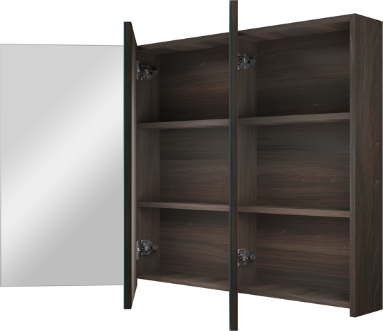 Linie Montro armoire de toilette 120 x 75 cm noyer foncé