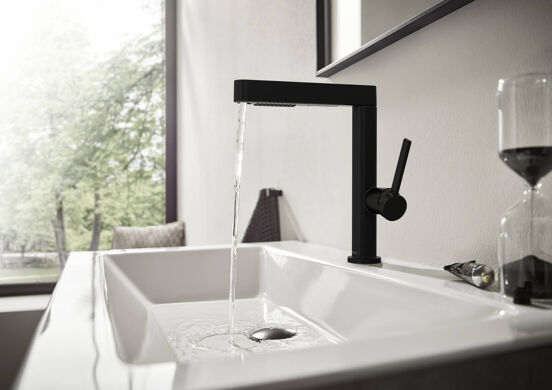 Hansgrohe Finoris 230 Hohe Waschtischarmatur Schwarz matt