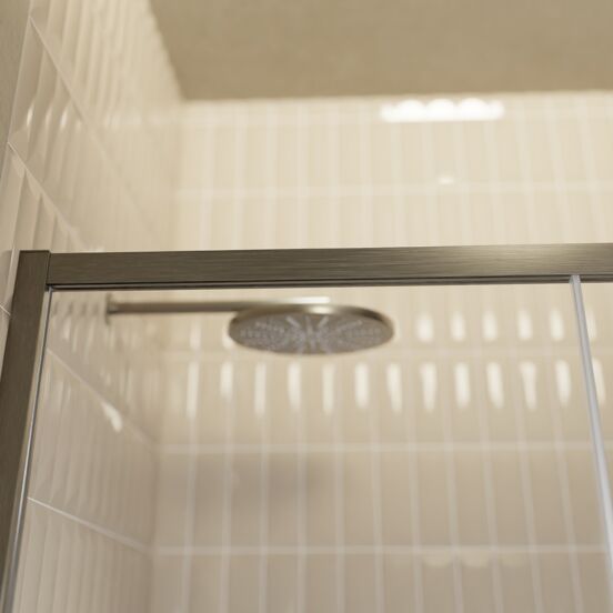 Balmani Senses Design douche schuifdeur links 140 cm x 210 cm Lined glas, Brushed GunMetal profielen
