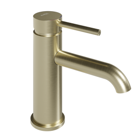 Blaufoss Round EcoStart standaard wastafelkraan Brushed Champagne Gold