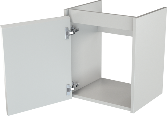 Storke Seda zwevend wastafelonderkast 45 x 35 cm mat wit deur