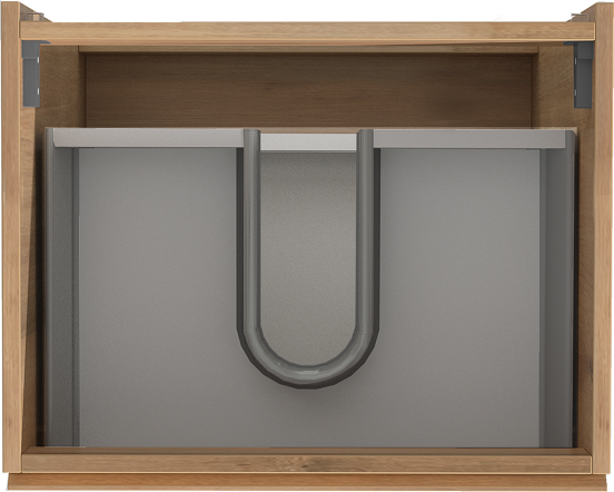Storke Delta staand wastafelonderkast 60 x 48 cm naturel eiken 3 lades