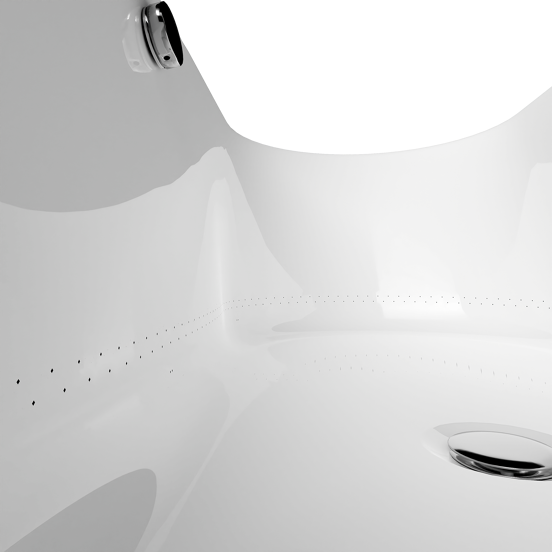 Luca Varess Rosala Whirlpool mit Luftsystem Einbaubadewanne 180 x 80 cm Acryl weiß glänzend