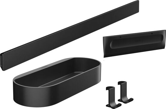 Hansgrohe WallStoris Dusch-Accessoires-Set schwarz matt