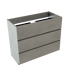 Storke Edge staande wastafelonderkast 100 x 46 cm beton donkergrijs 3 lades