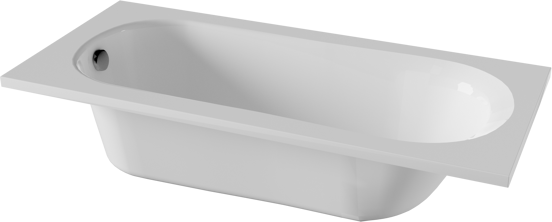 Linie Tessa baignoire encastrable simple 160 x 70 cm acrylique blanc brillant