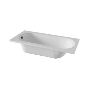 Linie Tessa baignoire encastrable simple 160 x 70 cm acrylique blanc brillant