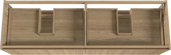 Balmani Fila zwevende wastafelonderkast 180 x 55 cm fineer naturel eiken 4 lades