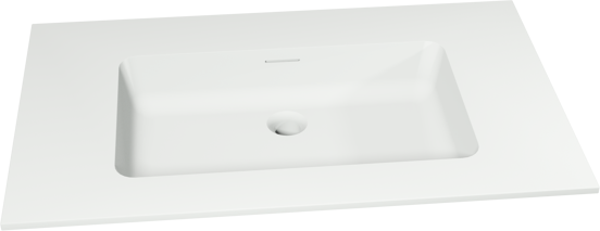 Storke Mata enkele wastafel matte solid surface 85 x 52 cm