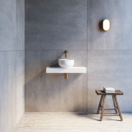 Blaufoss Ottawa robinet de lave-mains encastré Brushed Gold