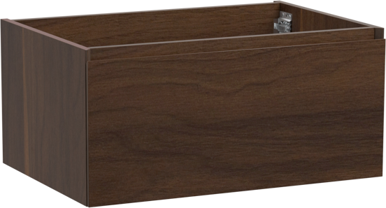 Storke Edge zwevende wastafelonderkast 75 x 52 cm notenhout 1 lade