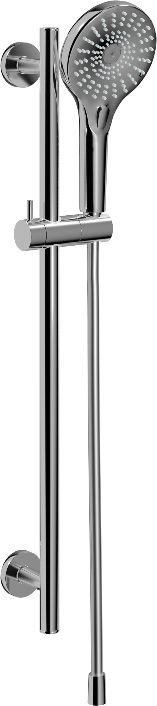 Blaufoss Onos douchestang 70 cm met douchekop 13 cm 3 functies glanzend chroom