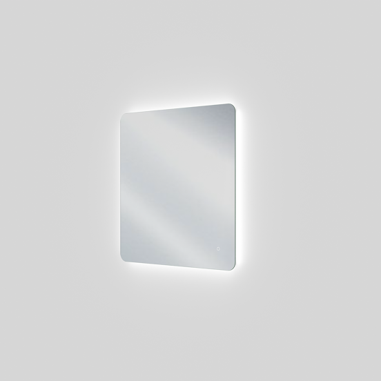Linie Lux miroir coins arrondis lumineux 73 x 75 cm