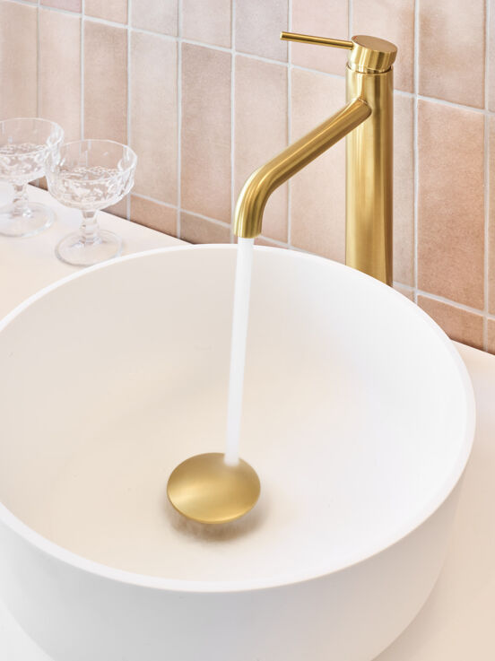 Balmani Zone vasque à poser mat Solid Surface rond Ø 35 cm