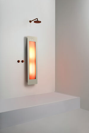 Sunshower One M en saillie en sand white avec lumière infrarouge