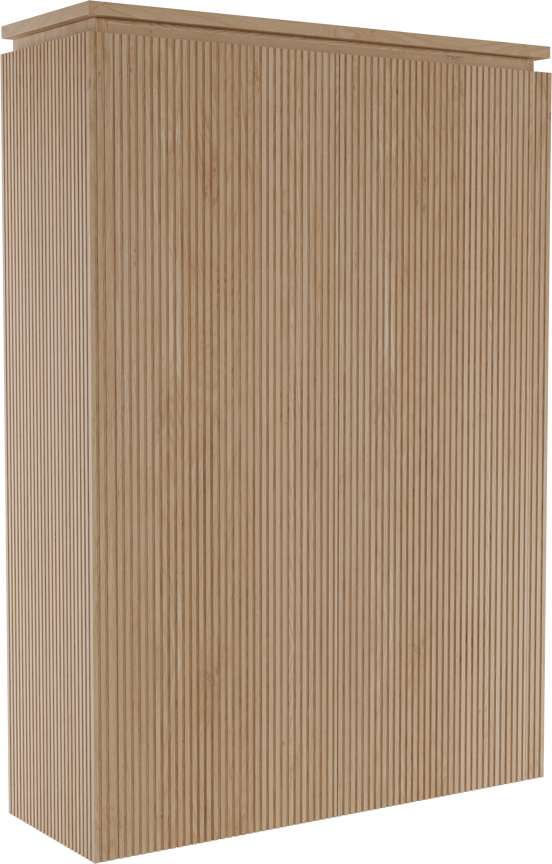 Balmani Eclips zwevende kolomkast natuur eiken 90 x 32 x 130 cm vert. sym. groef