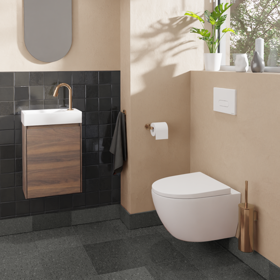 Luca Varess Moreno wc suspendu blanc mat sans bride SilentFlush