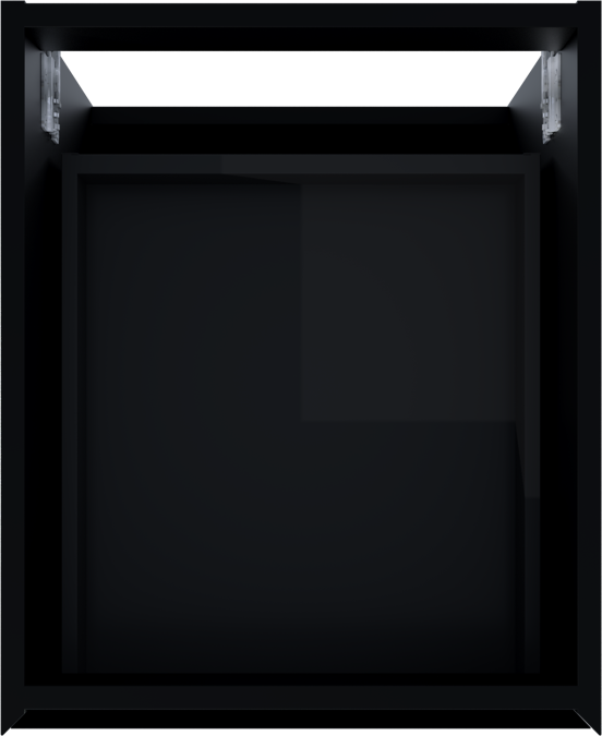 Balmani Mitra hängender Waschbeckenunterschrank: 45 x 55 cm, Schwarz matt, 2 Schubladen