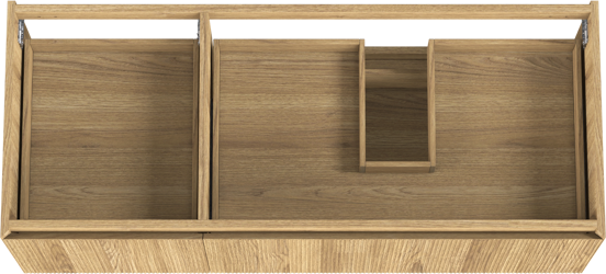 Balmani Fila zwevende wastafelonderkast 135 x 55 cm asymmetrisch rechts fineer natuur eik 4 lades