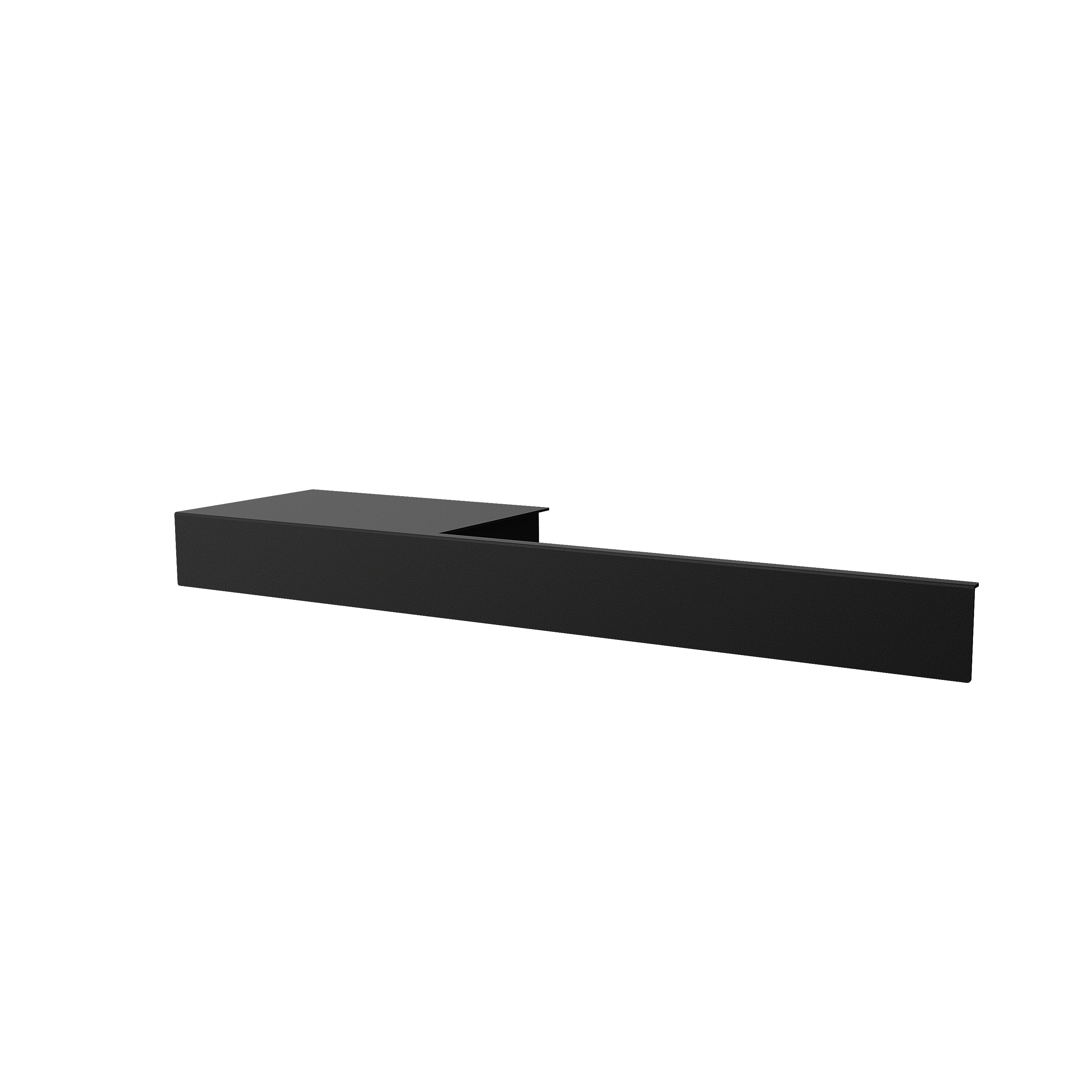 Vipera handdoekhouder links 40cm zwart mat