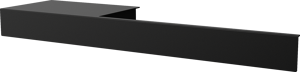 Vipera handdoekhouder links 40cm zwart mat
