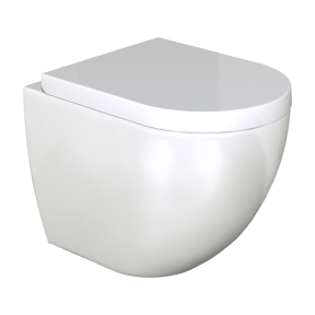 Luca Varess Livello verhoogd hangend toilet hoogglans wit randloos